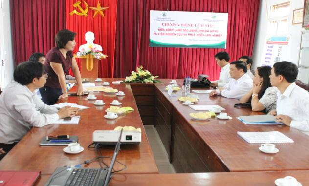 Lãnh đạo tỉnh Hà Giang thăm và làm việc với Viện nghiên cứu và Phát triển Lâm nghiệp