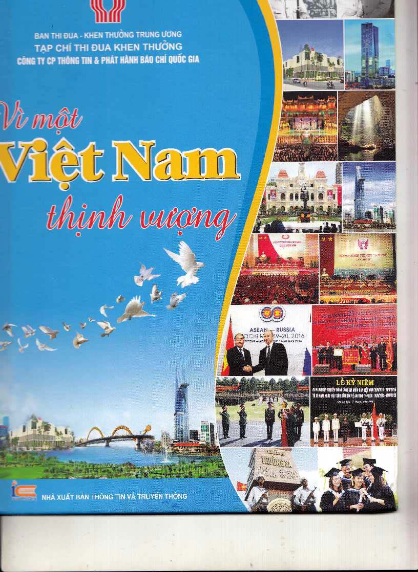Tạp chí thi đua khen thưởng vinh danh Viện nghiên cứu và phát triển lâm nghiệp trong cuốn “Vì một Việt Nam Thịnh vượng” xuất bản năm 2016